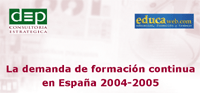 Conferencia de Educaweb.com y DEP Consultoría Estratégica sobre la demanda de formación continua en Aula 2005, Madrid