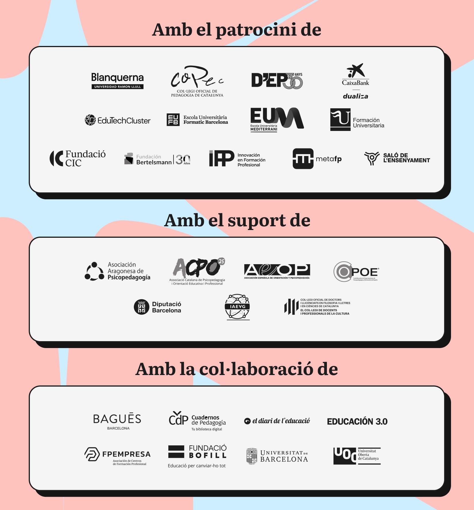 Patrocinadores y colaboradores de los Premios Educaweb