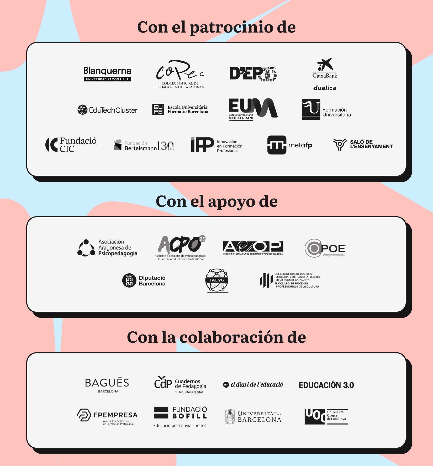 Patrocinadores y colaboradores de los Premios Educaweb